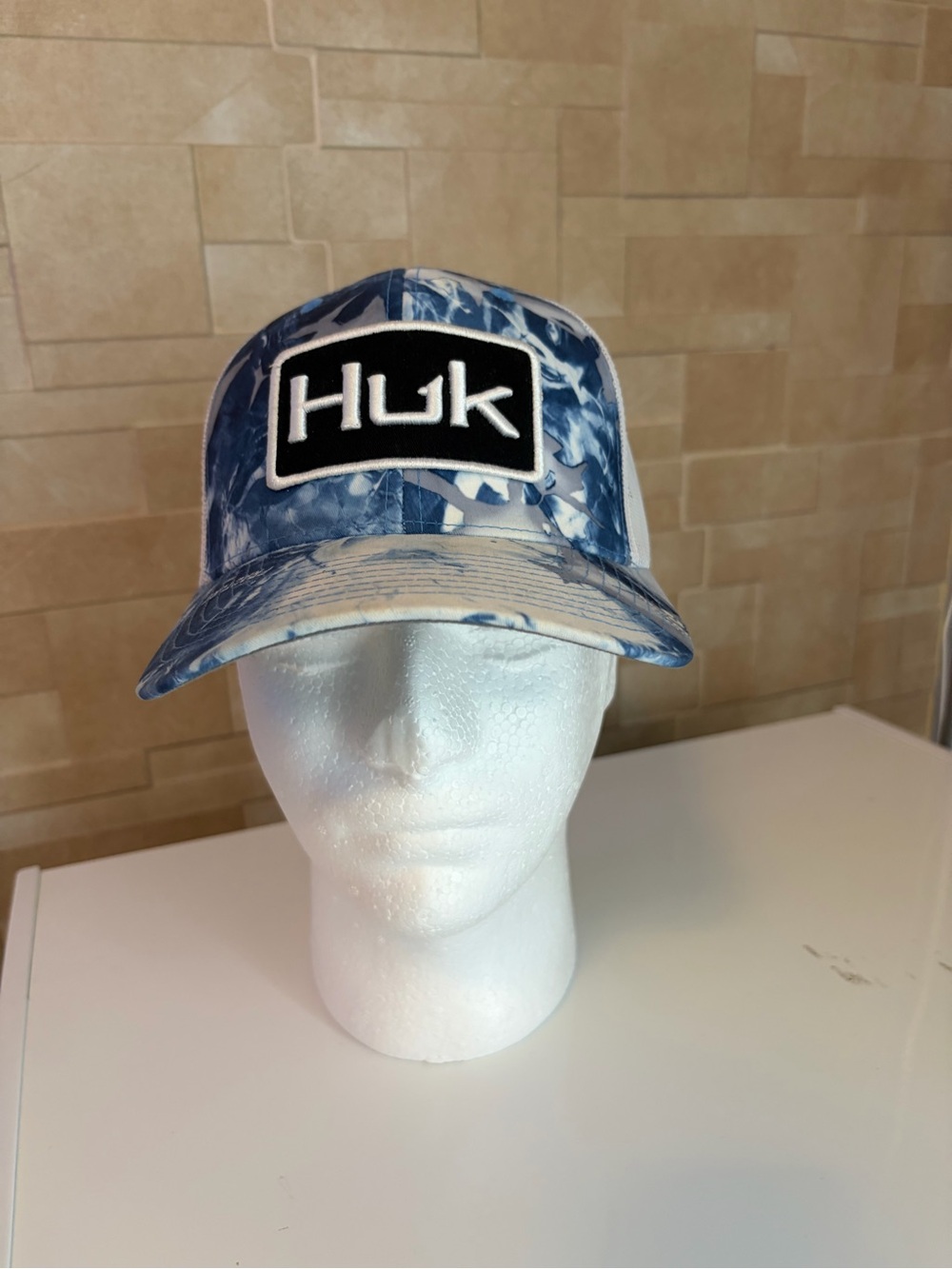 Huk Navy & White Camo Trucker Hat